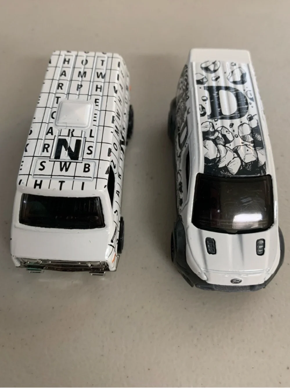 Hot Wheels Art Cars Vehicles Lot Ford Transit Connect,70’s Van Crossword Tiger